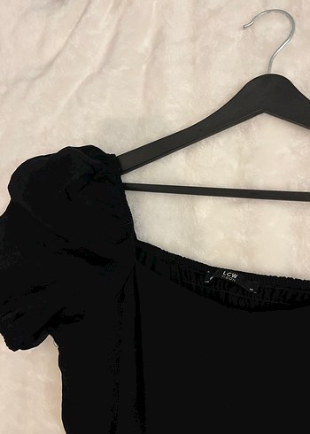 Siyah Mini Keten Elbise - Görsel 3