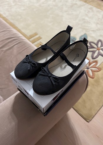 Kız Çocuk Siyah Cırtlı Babet Ayakkabı - Görsel 2