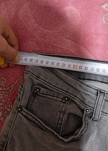 Gri Jean Pantalon 31 Beden - Görsel 5