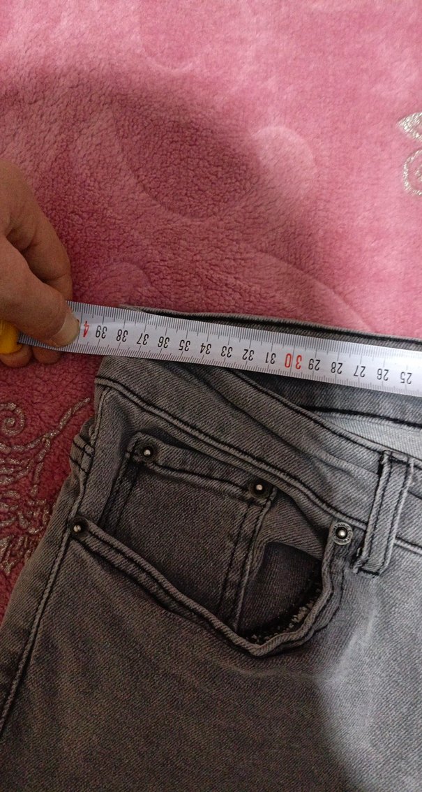 Gri Jean Pantalon 31 Beden - Görsel 5