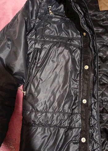 Siyah Fermuarlı Erkek Kışlık Ceket - Görsel 4