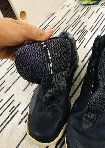 Under Armour Siyah Basketbol Ayakkabısı Velcro 44 numara - Görsel 2