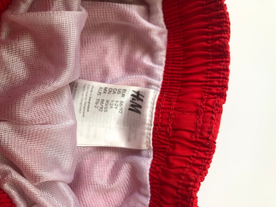 H&M 1,5-2 yaş Kırmızı Erkek Mini Şort Mayo - Görsel 2