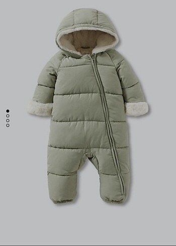 Mango 3-6 ay Gri Kürklü Bebek Tulumu