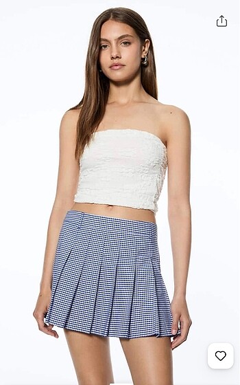 Pull and bear etiketli pilili etek