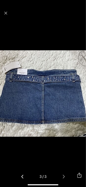m Beden Pull and bear etiketli denim etek