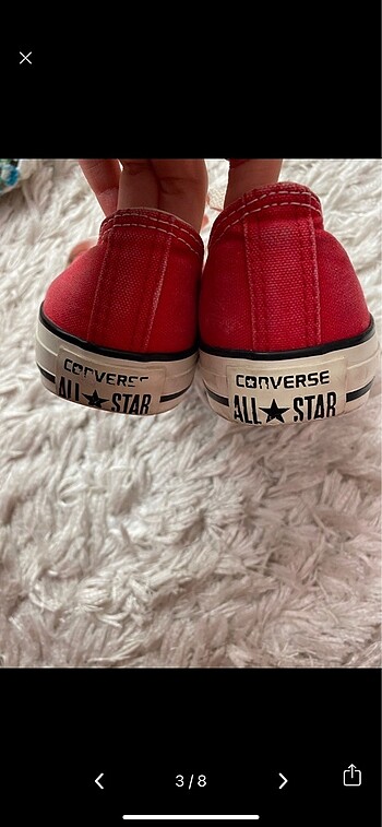 36 Beden Converse kadın kırmızı ayakkabı