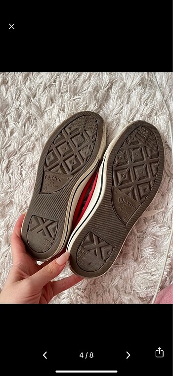 36 Beden kırmızı Renk Converse kadın kırmızı ayakkabı