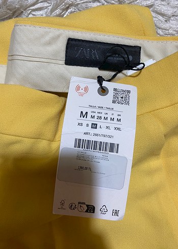 Zara Zara etiketli yırtmaçlı İspanyol paça pantolon
