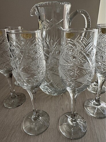  Beden Vintage kristal su takımı