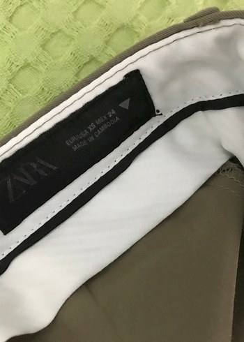 Zara Zara Bej Pilili Kadın Kumaş Pantolon