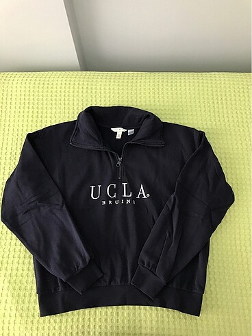H&M UCLA Lacivert Fermuarlı Sweatshirt