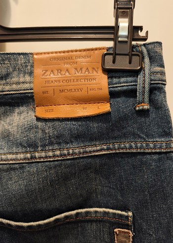 ZARA Mavi Denim Erkek Kot Pantolon - Görsel 4