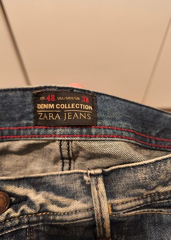 ZARA Mavi Denim Erkek Kot Pantolon - Görsel 5