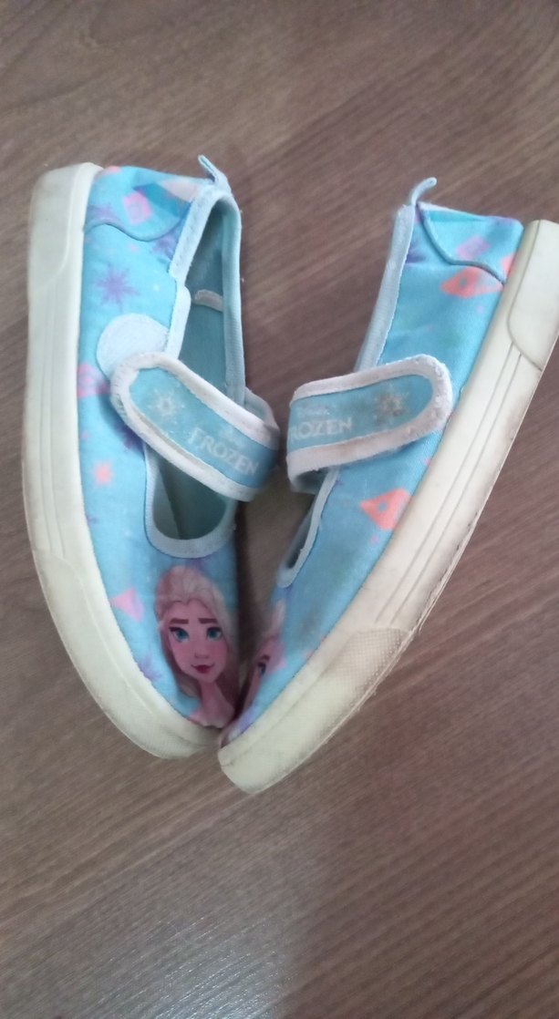 Kız Çocuk Mavi Baskılı Babet Ayakkabı - Görsel 2