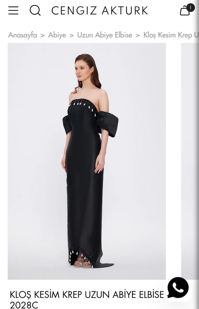 Siyah Drapeli Straplez Uzun Abiye Elbise - Görsel 4