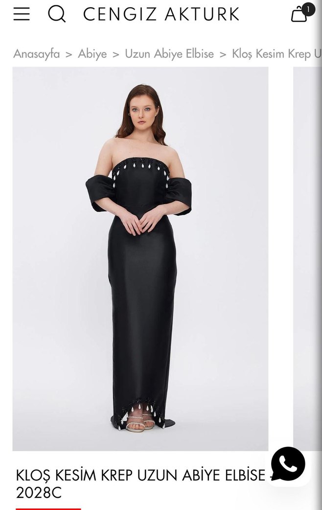 Siyah Drapeli Straplez Uzun Abiye Elbise - Görsel 2