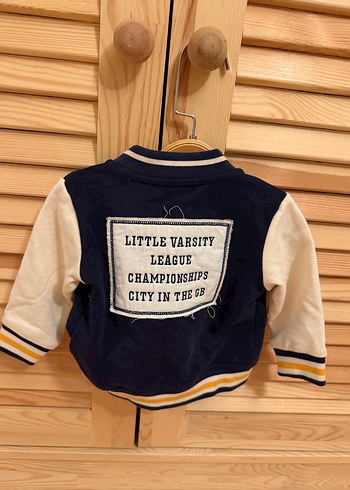 Lacivert Beyaz Erkek Çocuk Mont/6 ay - Görsel 2