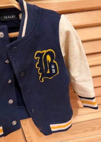 Lacivert Beyaz Erkek Çocuk Mont/6 ay - Görsel 4