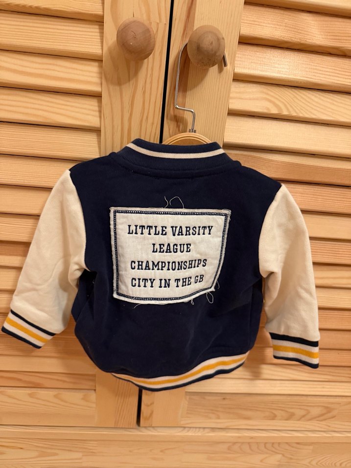 Lacivert Beyaz Erkek Çocuk Mont/6 ay - Görsel 2