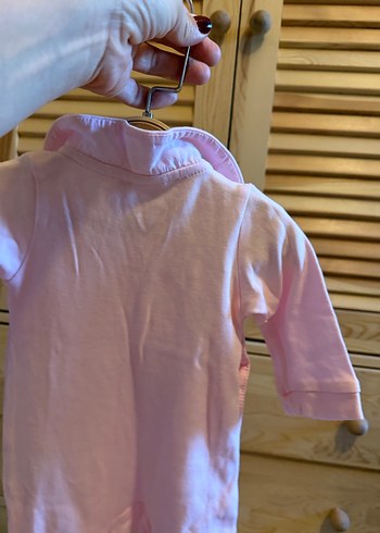 Düğmeli Pembe Baskılı Bebek Tulum B&G Store 6/9 Ay - Görsel 5
