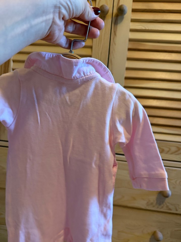 Düğmeli Pembe Baskılı Bebek Tulum B&G Store 6/9 Ay - Görsel 5