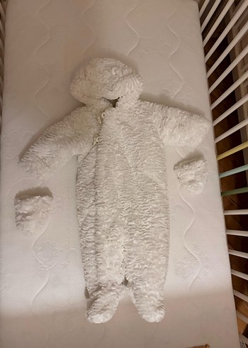 Peluş Beyaz Bebek Astronot Tulum 6/8 ay - Görsel 7