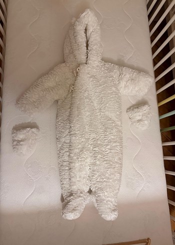 Peluş Beyaz Bebek Astronot Tulum 6/8 ay - Görsel 6