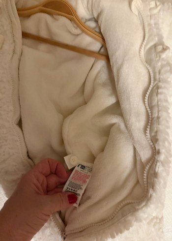 Peluş Beyaz Bebek Astronot Tulum 6/8 ay - Görsel 4