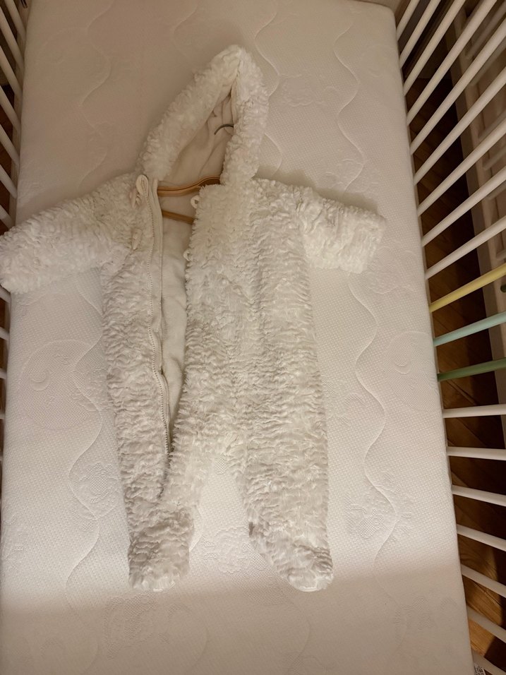 Peluş Beyaz Bebek Astronot Tulum 6/8 ay - Görsel 3