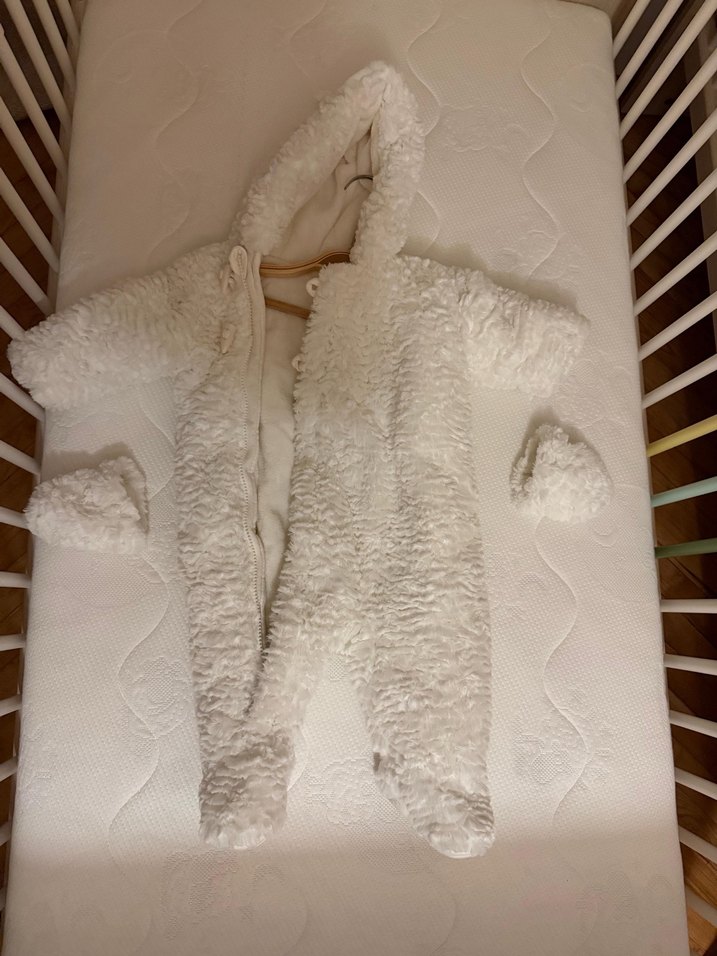 Peluş Beyaz Bebek Astronot Tulum 6/8 ay - Görsel 2