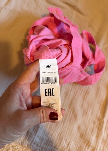 Kız Çocuk Pembe Düğmeli Tulum B&G Store 6/9 Ay - Görsel 3