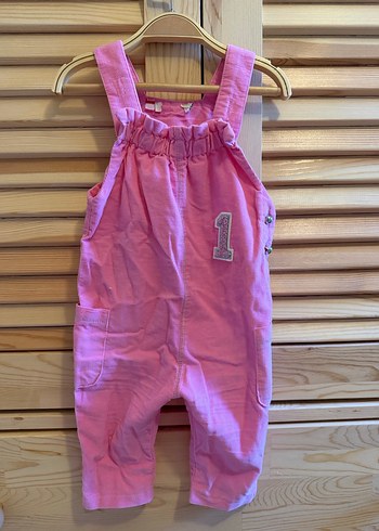 Kız Çocuk Pembe Düğmeli Tulum B&G Store 6/9 Ay - Görsel 2