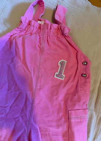 Kız Çocuk Pembe Düğmeli Tulum B&G Store 6/9 Ay - Görsel 4