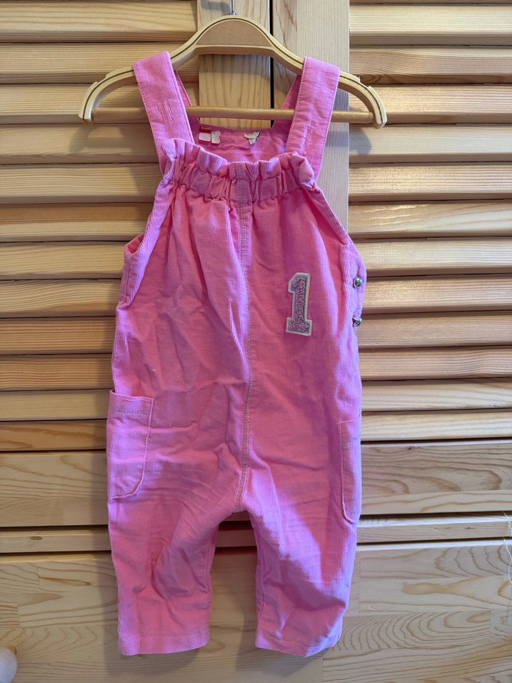 Kız Çocuk Pembe Düğmeli Tulum B&G Store 6/9 Ay - Görsel 2