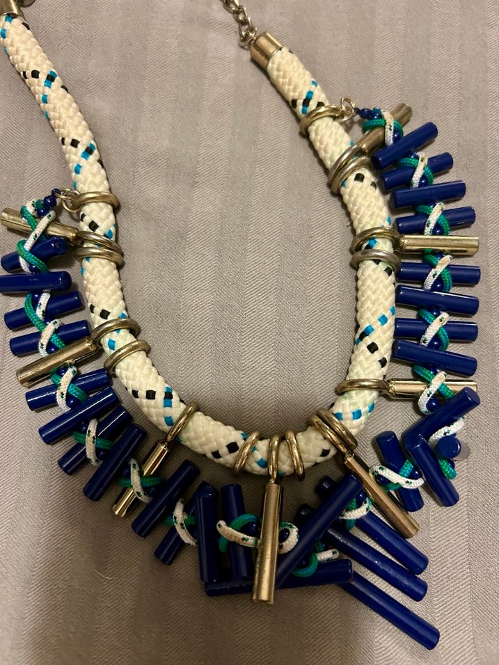 Uzun Renkli Boncuklu Bohem Kadın Kolye - Görsel 2