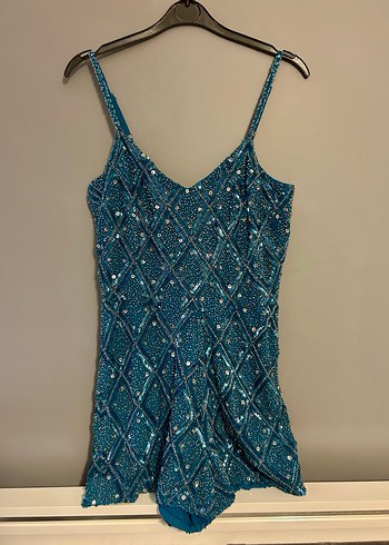 Payetli şort tulum - Görsel 2