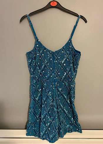 Payetli şort tulum - Görsel 4