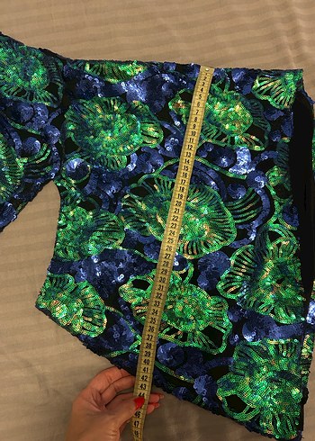 Renkli Payetli Mini elbise - Görsel 8