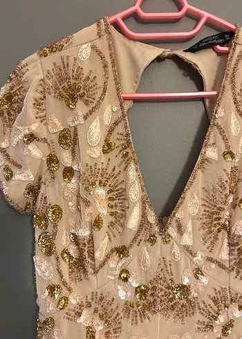 Payetli tulum elbise - Görsel 3