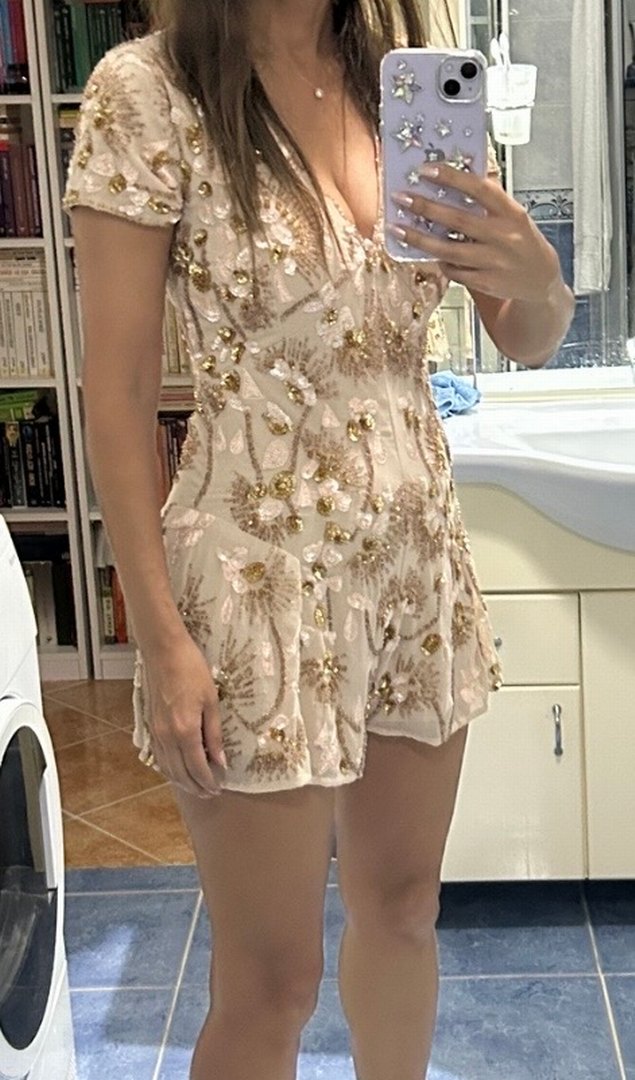 Payetli tulum elbise - Görsel 2