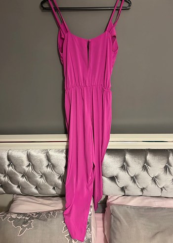 Miss Selfridge Pembe V Yakalı Kadın Midi Tulum