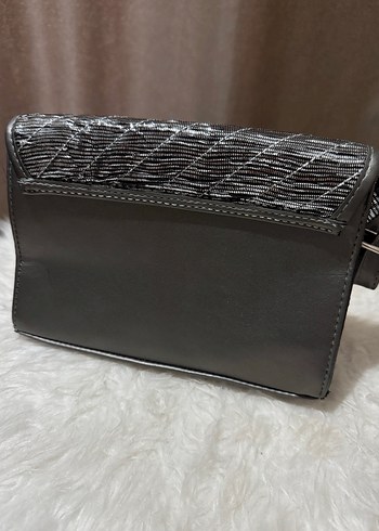 Greyder Gri Yılan Derisi Desenli Deri Kadın Çanta