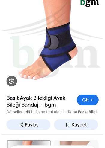 Mavi Baskılı ayak bilekliği - Görsel 4