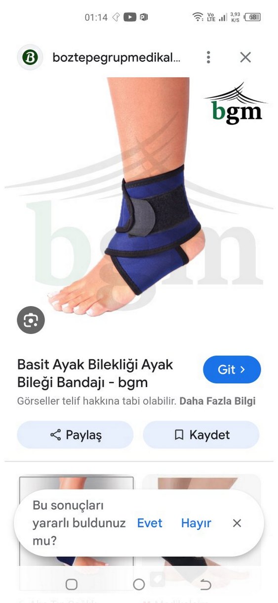 Mavi Baskılı ayak bilekliği - Görsel 4