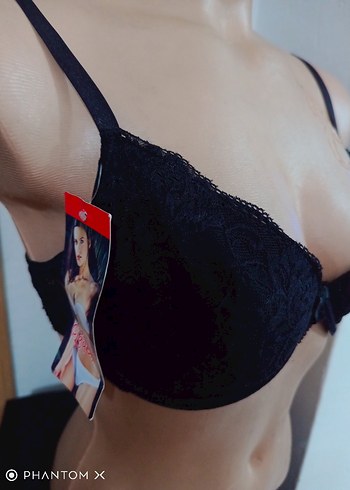 Siyah Dantelli Gotik Sütyen 90 beden - Görsel 3