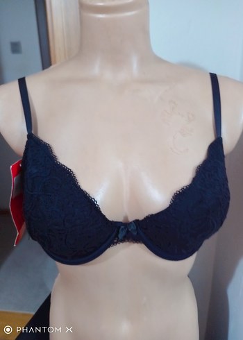 Siyah Dantelli Gotik Sütyen 90 beden - Görsel 4