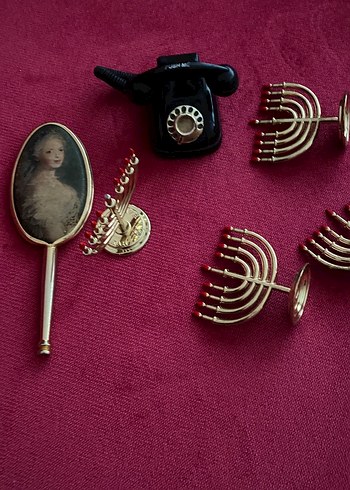 Altın Renk Vintage Düğmeli - Görsel 5