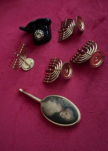 Altın Renk Vintage Düğmeli - Görsel 11