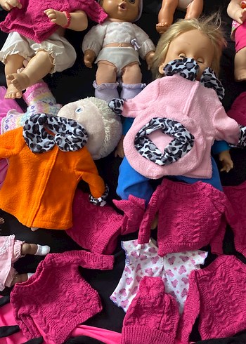 Bebekler için triko bere ve bulüz - Görsel 7